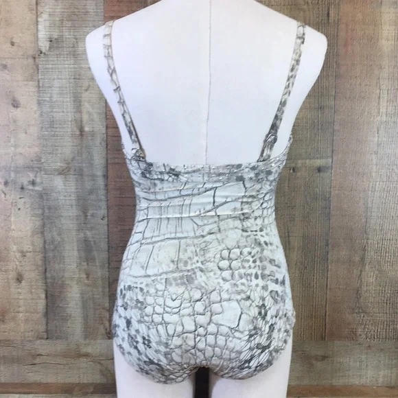 Contours by Coco‎ Reef Jasper Bandeau One Piece Swimsuit Womens 6 Cocodrilo - Picture 5 of 15